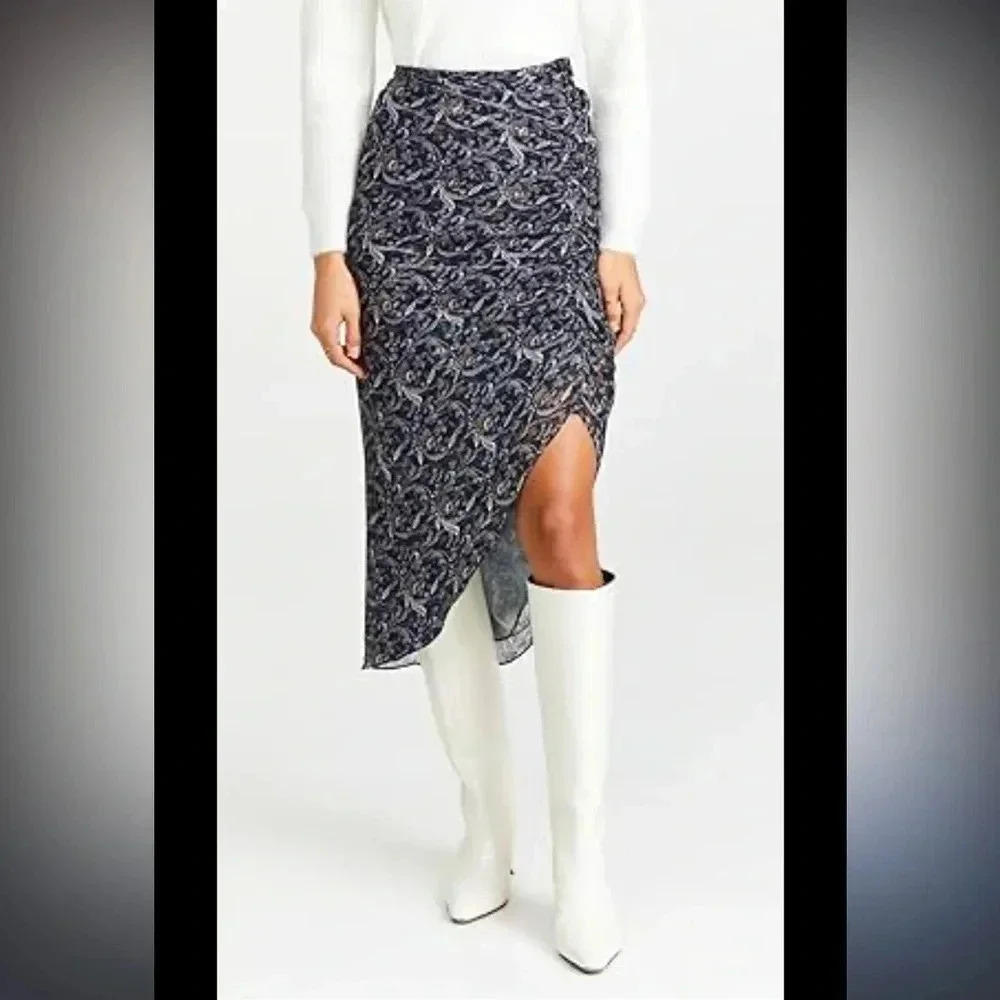 Nwt Veronica Beard Silk Designer Revolve Herst Skirt 16 Fall Host Pick Casual